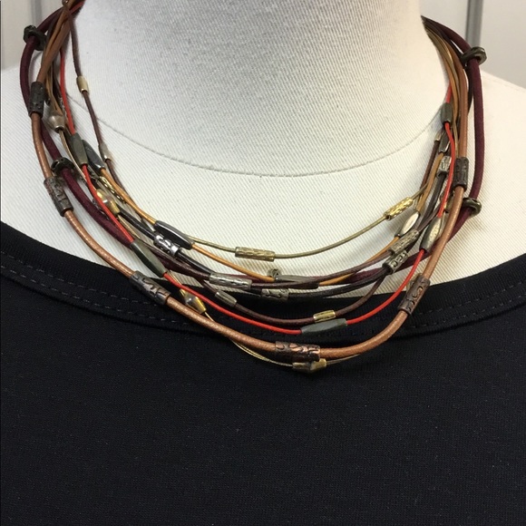 Chico's Jewelry - 🆕. Vintage MIXED MATERIAL MULTI LAYERED NECKLACE
